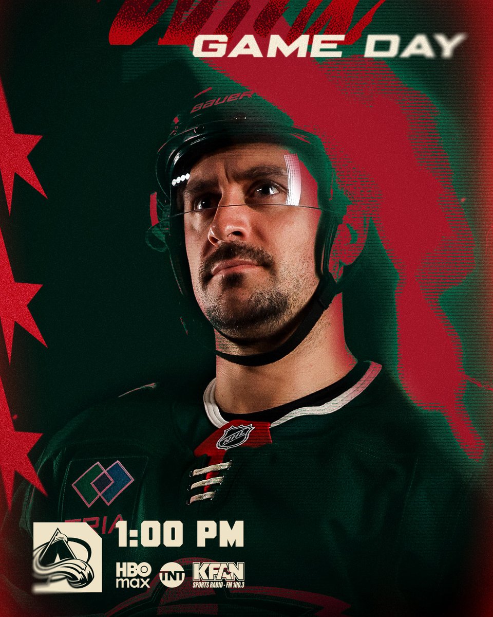 mnwild's tweet photo. hockey a mile high

⏰ 1:00 p.m.
📺 TNT, HBO MAX
📻 KFAN 100.3fm
📍 Ball Arena

#mnwild https://t.co/Su4HTuwj6C