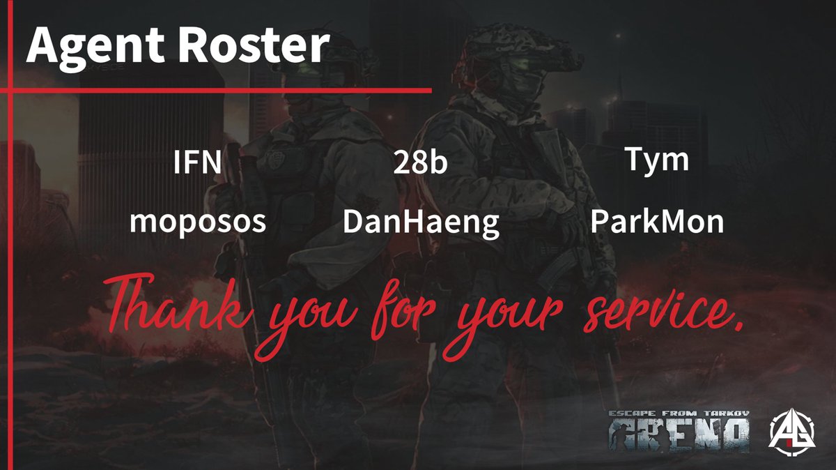 Agent_EFTA's tweet photo. Agent Season1 Roster https://t.co/LuUMy3CaWd