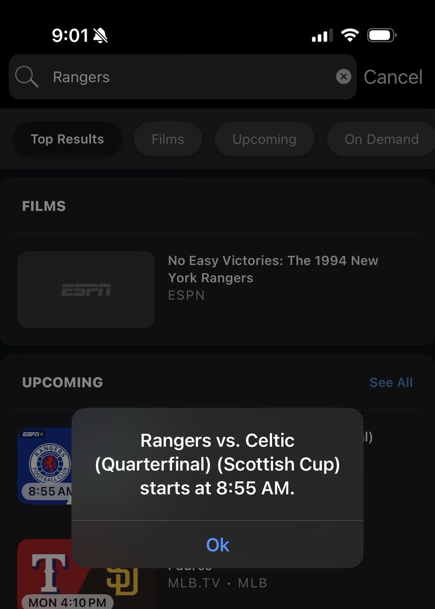 steve__72's tweet photo. Can’t watch the game on @espn because I kid you not - a daylight savings bug in their code https://t.co/YhYzvwZDBv