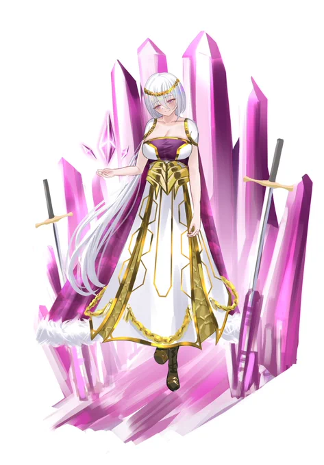 昔描いた娘を今のマイブームに合わせてみた。 ←before after→