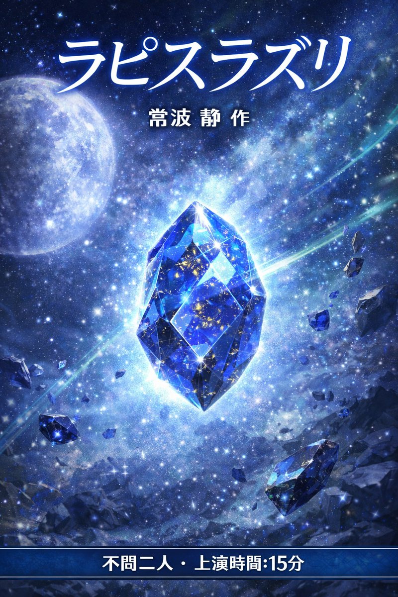 【✒️作品投稿】
noteに投稿した声劇台本を、声劇台本置き場、ボイストランドに投稿しました！
2人用としても、1人用としてもお使いいただけます。よろしくお願いします！

『ラピスラズリ』（20分  2人用）
【声劇台本置き場】
taltal3014.lsv.jp/api-server/pub…
【ボイストランド】
voicetoland.net/scripts/?scrip…