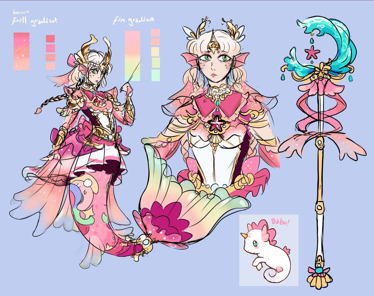 and her design sketches