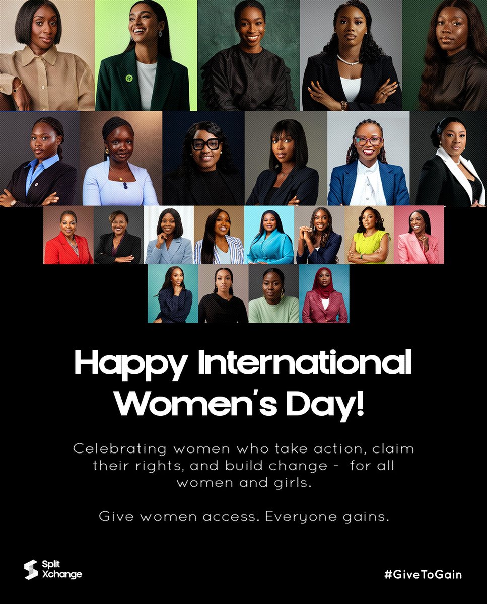 We are celebrating the strength, resilience, and impact of women worldwide.
This year’s theme, Give to Gain, reminds us that empowering women benefits everyone.

Take a moment today to recognise a woman shaping the future.
#SplitXchange #GiveToGain
#InternationalWomensDay