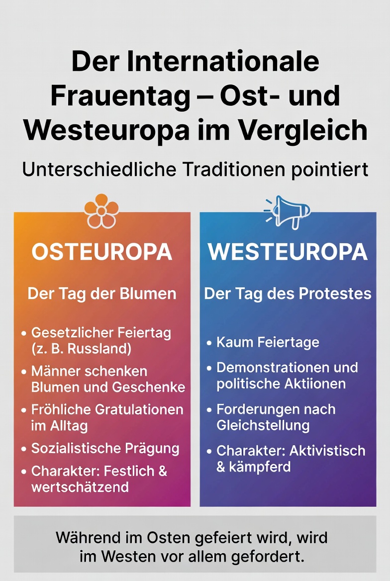 #Frauentag ist nicht gleich "Frauentag", je nachdem wo man sich befindet. #8März #Weltfrauentag #IWD2026 #Europa #Westeuropa #Osteuropa