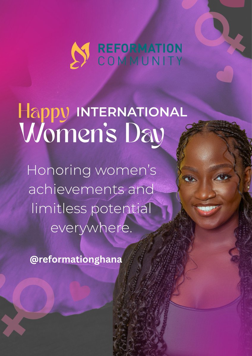 reformationgh's tweet image. Today we celebrate the strength, resilience, and brilliance of women everywhere. 

May we continue to rise, break barriers, and inspire the next generation. 

Happy International Women’s Day💜
@_conduaba
#Internationalwomensday #ReformationCommunity #Booksville #GirlPower