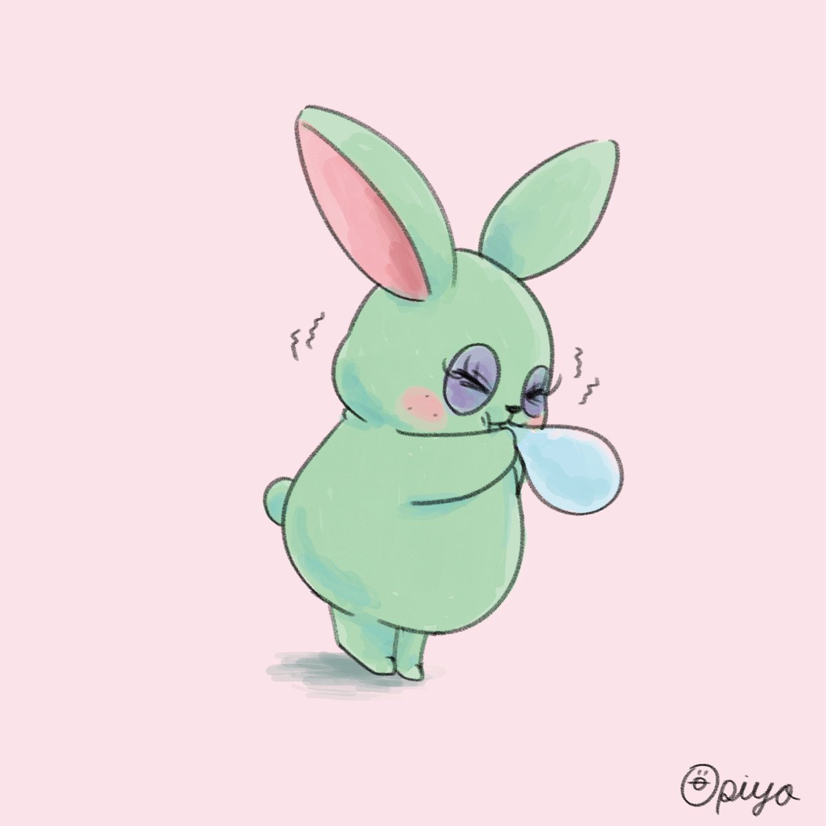 opiyoooooo's tweet photo. 風船をふくらまそう🎈

#イラスト #illustration #ゆるいイラスト #うさミン https://t.co/Z99ebWLZy0
