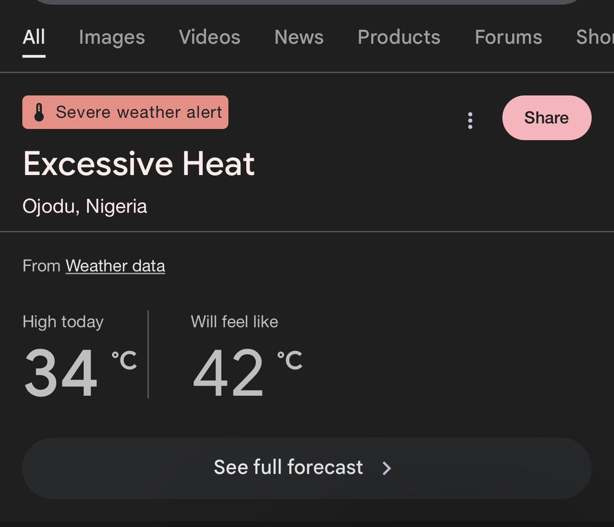 What’s happening in Lagos please 😟.
42 degrees