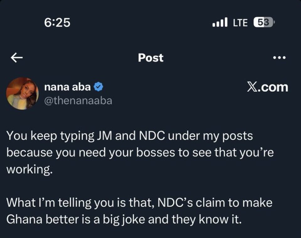 God will punish Nana Aba if indeed she’s benefiting from this NDC administration.