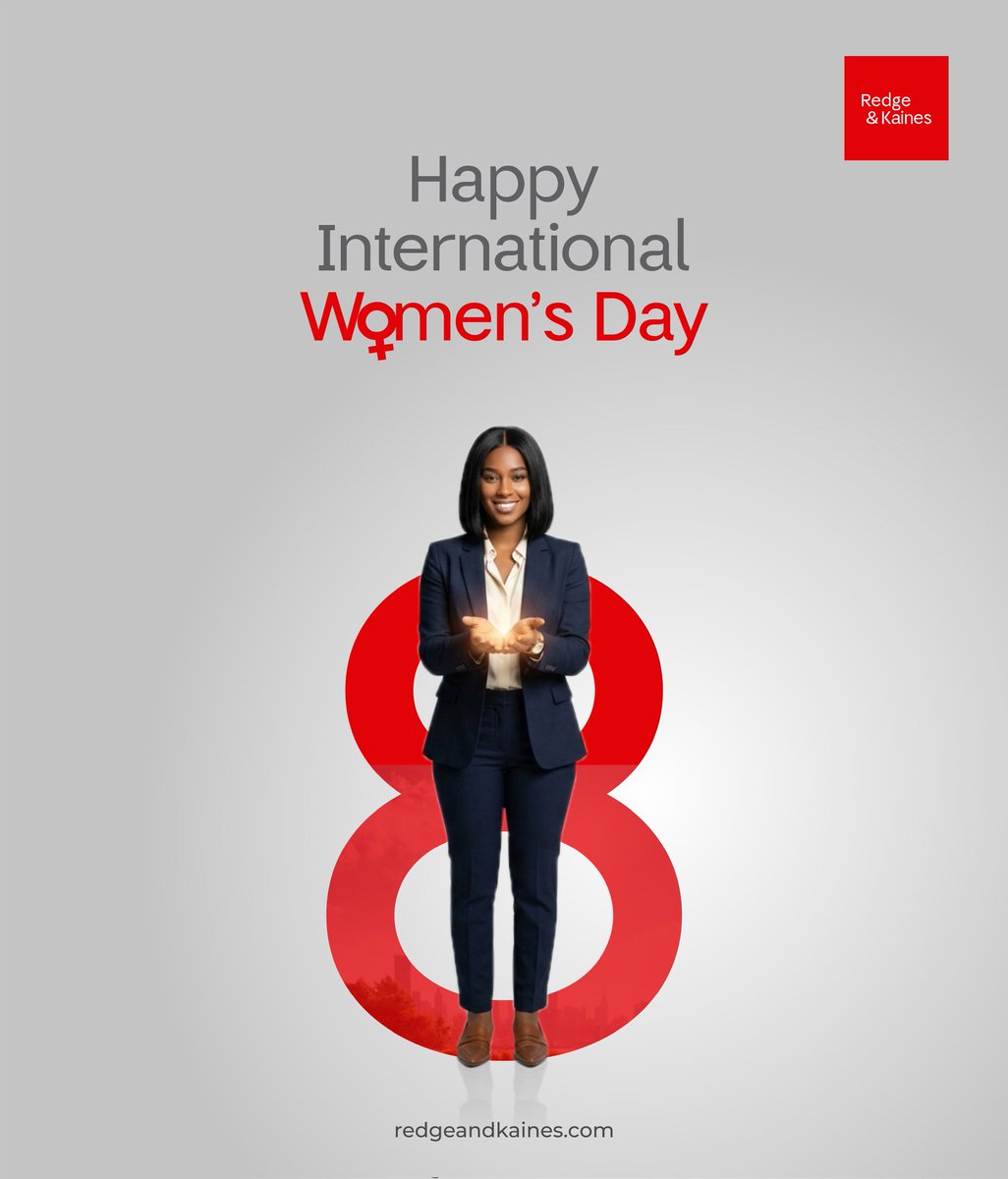 RedgeKaines's tweet photo. Today, we celebrate the strength and incredible impact of women everywhere.
At Redge &amp; Kaines, we proudly stand with women making a difference in every walk of life, and we reaffirm our commitment to supporting their growth.

Happy International Women's Day.

#IWD2026 #GiveToGain https://t.co/tudZ1e0Ngj