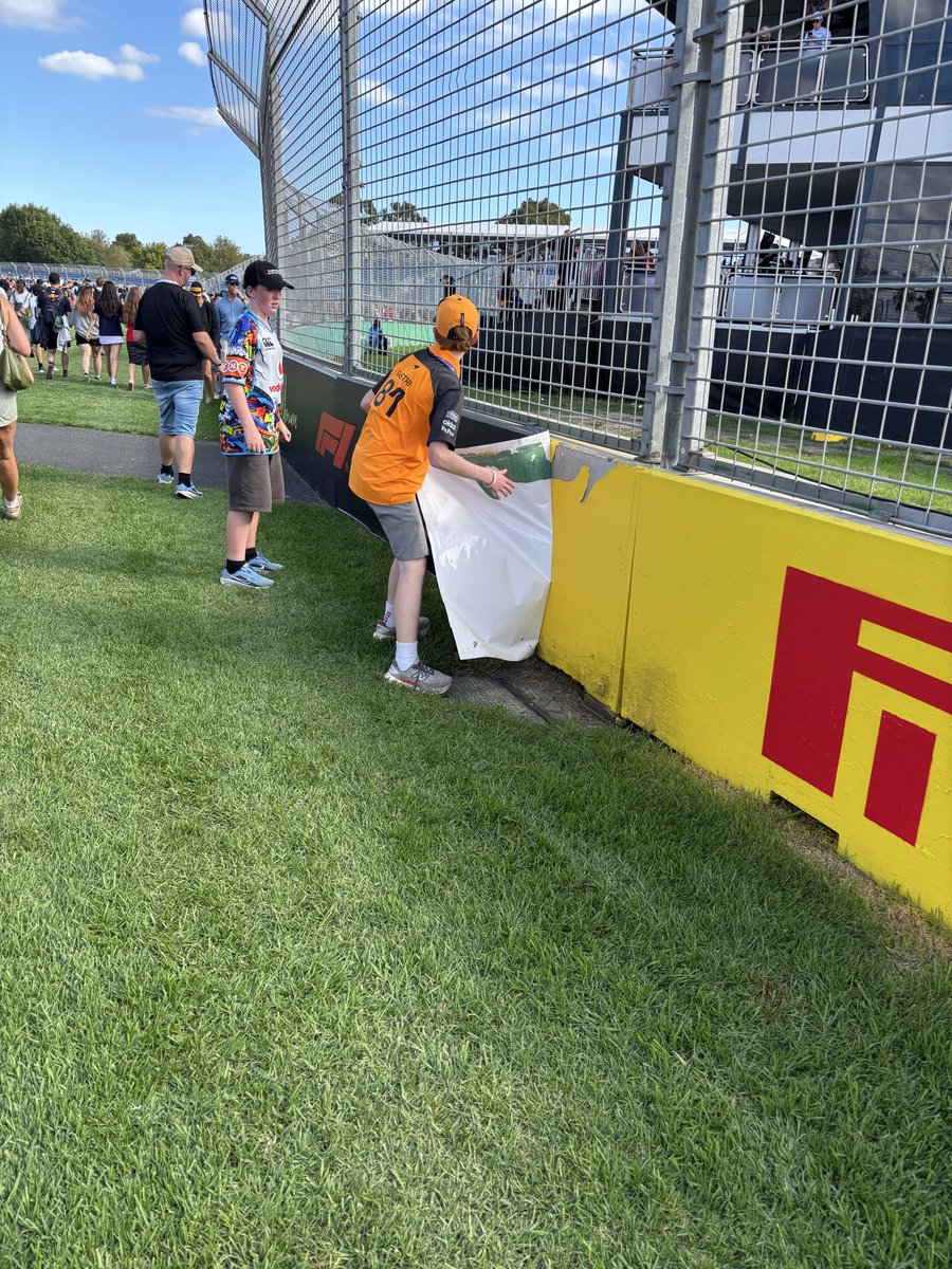 F1Podcast's tweet photo. We were allowed onto the circuit after the race. Was fun!!  #F1 #AusGP https://t.co/Gnb1v65PAX
