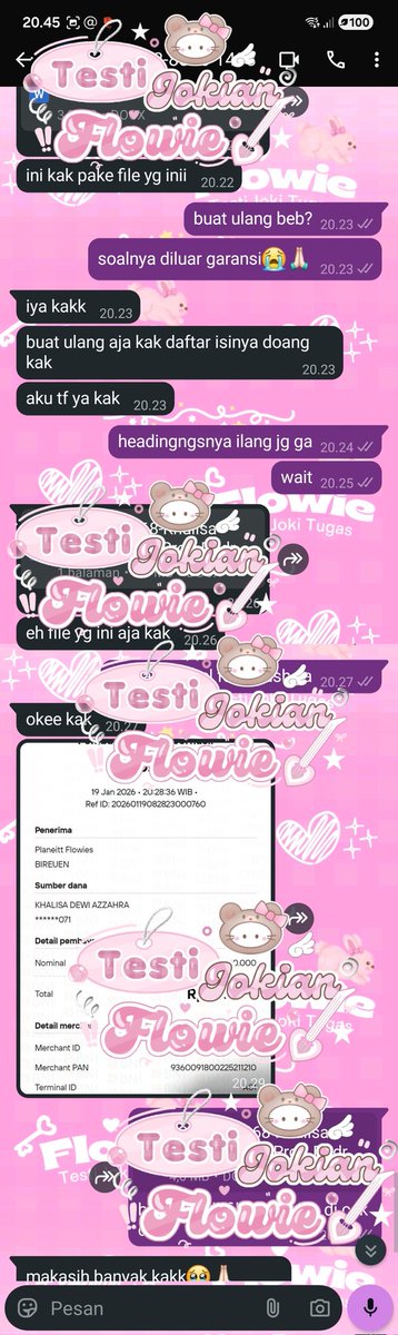 Flowie! Joki tugas with 4.5k+ testi✨️ tweet media