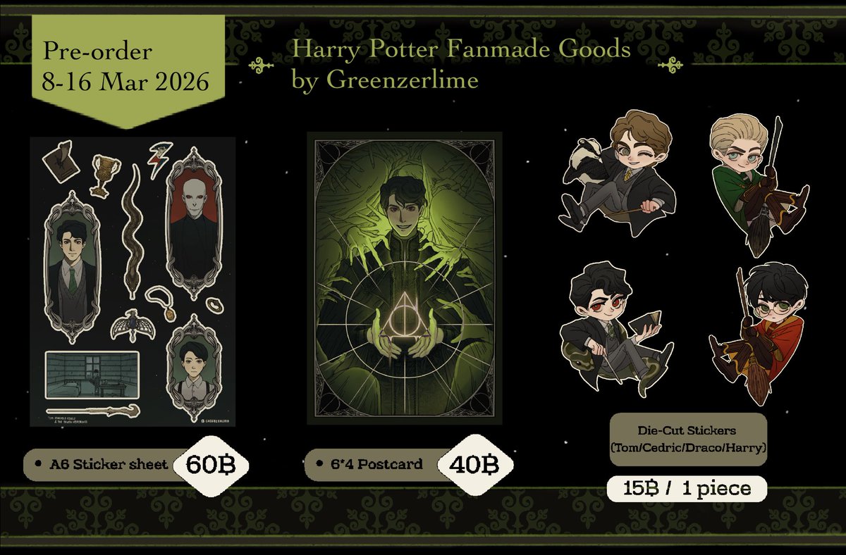 #CQ_SAT #CQ9 #ตลาดนัดแฮรี่พอตเตอร์  #ตลาดนัดHarrypotter

💚แบบฟอร์มรอบไปรมาแล้วค่ะ🖤

เปิดพรีตั้งแต่ 8 - 16 มีนาคม
รอของหลังปิดพรีประมาณ 7-10 หรืออาจจะเร็วกว่า

docs.google.com/forms/d/e/1FAI… 

ถ้าหากท่านใดสนใจ OC trading card สามารถทักหลังไมค์ได้เลยนะคะ
ขอบคุณที่สนใจนะคะ🙇‍♂️💚