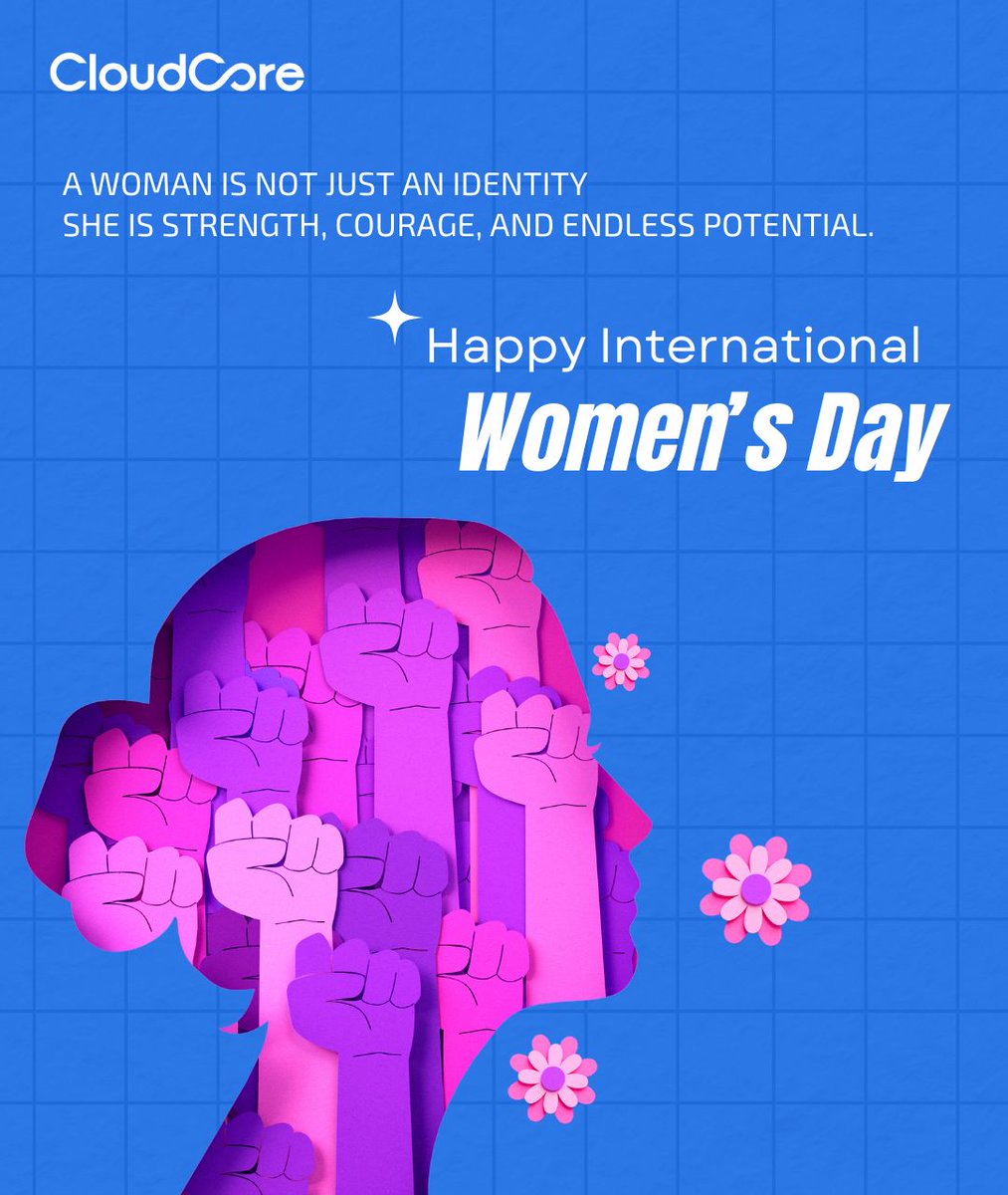 cloudcoresa's tweet photo. Today is the International Women’s Day, heartfelt respect and best wishes to all women.

A woman is not just an identity - she is a mother, teacher, doctor, pilot, lawyer, social worker, or homemaker. In every role, she represents strength and endless potential. https://t.co/j9yTCBxujh