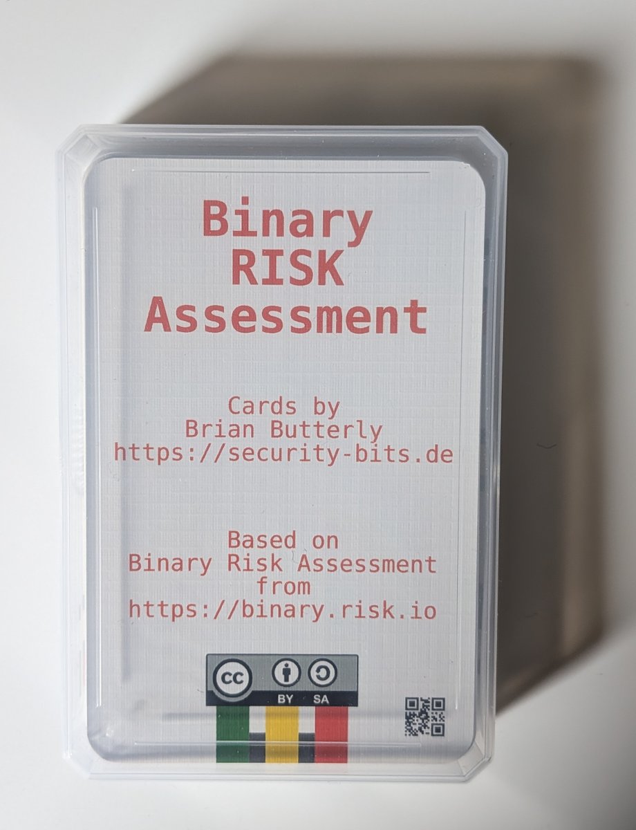 BadgeWizard's tweet photo. Got some post yesterday, Binary Risk Assessment as defined on https://t.co/ToAFRklPkb as a card game. According to the underlying git I've been thinking about this since 2024 :-/ .
Few changes, then reprint, then ready to share! :) https://t.co/L3iC4apVEn