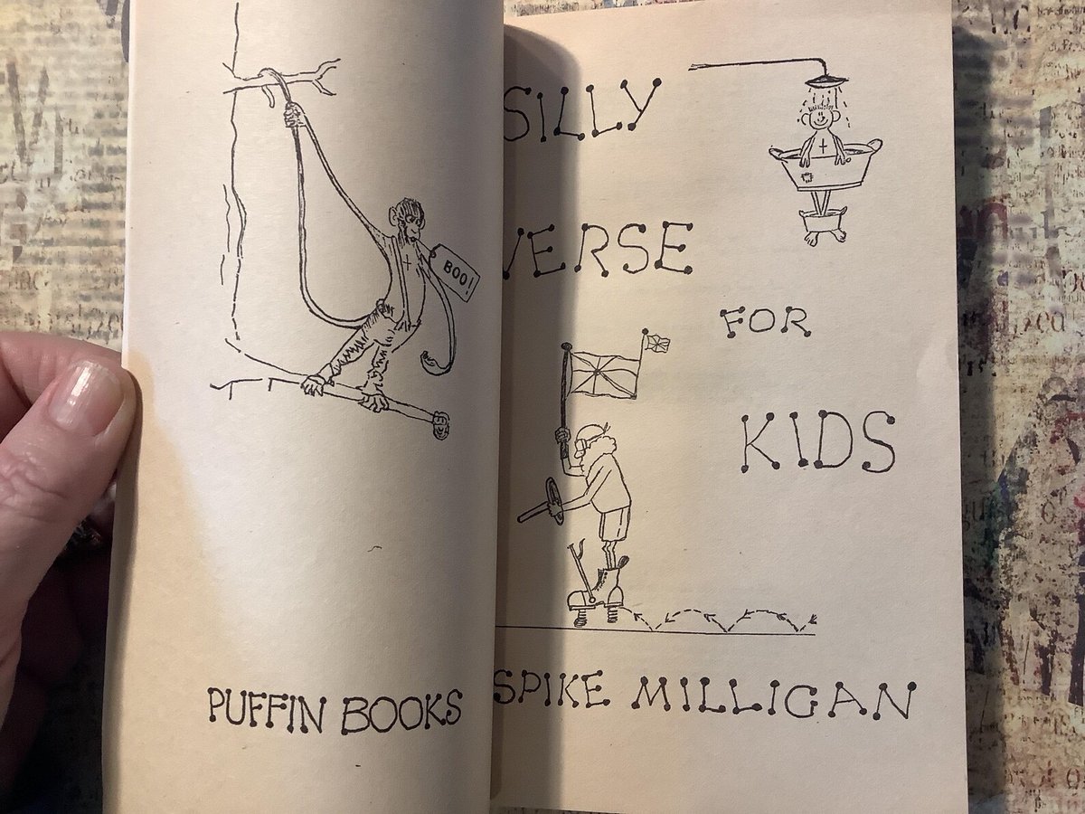 WatsonsVintage's tweet photo. NEW LISTING - RARE Vintage 1974 'Silly Verse For Kids' Book by Spike Milligan in Paperback - Illustrated Rhymes - Funny Rhymes - Nostalgic Birth Year Gift https://t.co/Ov9Z5IwTVC via @Etsy #VintageBooks #ChildrensBooks #SpikeMilligan #1974Gift #PaperbackBooks #70snostalgia https://t.co/eFJh5ghAaW