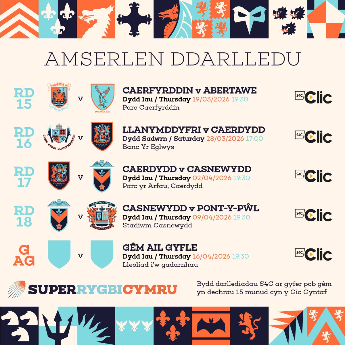 Super Rygbi Cymru tweet media