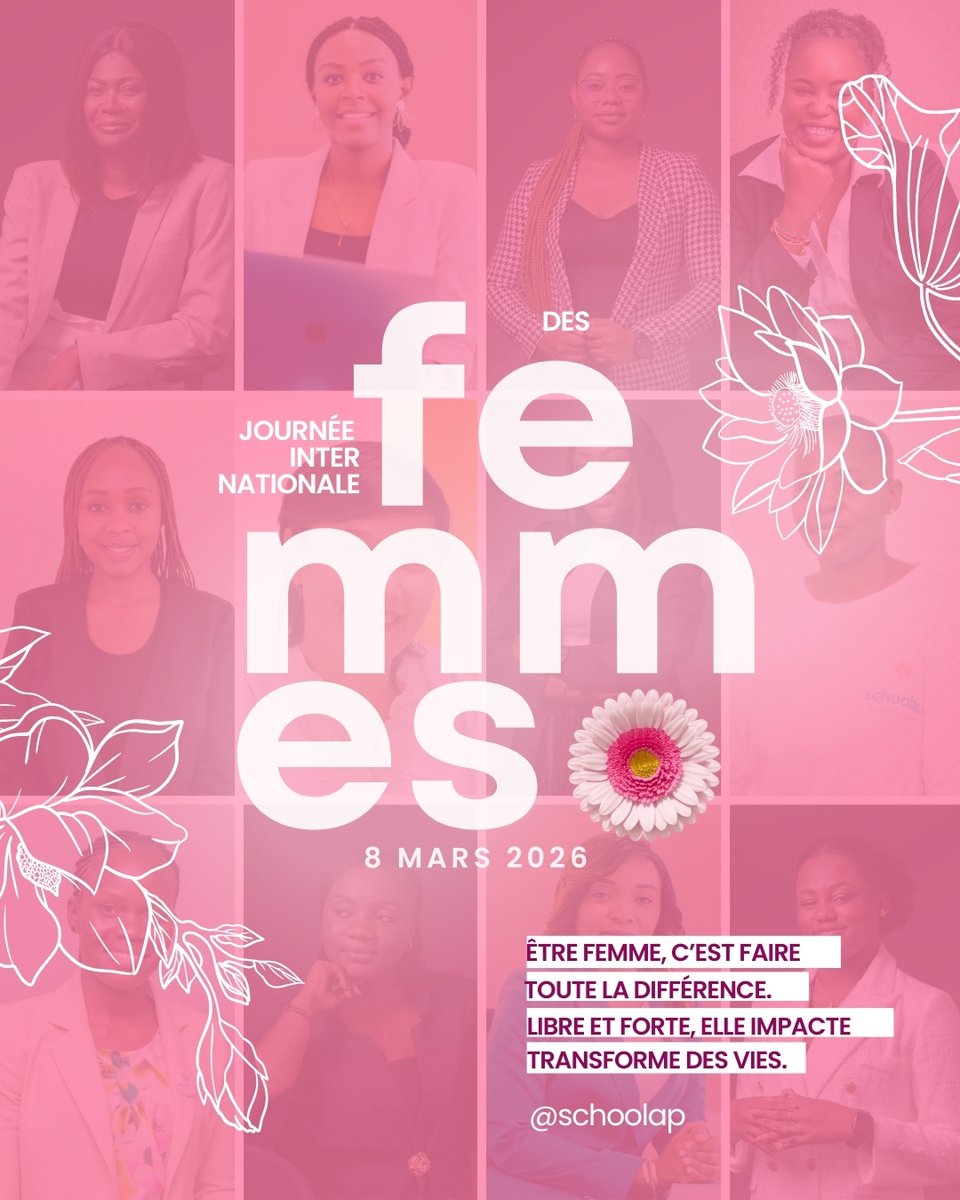 SCHOOLAP_'s tweet photo. À l’occasion du #8Mars, nous célébrons les femmes qui contribuent chaque jour à transformer l’éducation chez @SCHOOLAP_  @SchoolapENG  & https://t.co/0xlfjDzbL0.

Développement technologique, partenariats, opérations, ventes, communication ou administration : leur engagement participe à bâtir une éducation plus accessible et innovante.

✨ L’avenir de l’éducation se construit aussi avec les femmes.

Excellente journée de commémoration à toutes les femmes qui contribuent au développement des communautés !

💬 Taguez une femme qui vous inspire dans l’éducation ou la technologie.