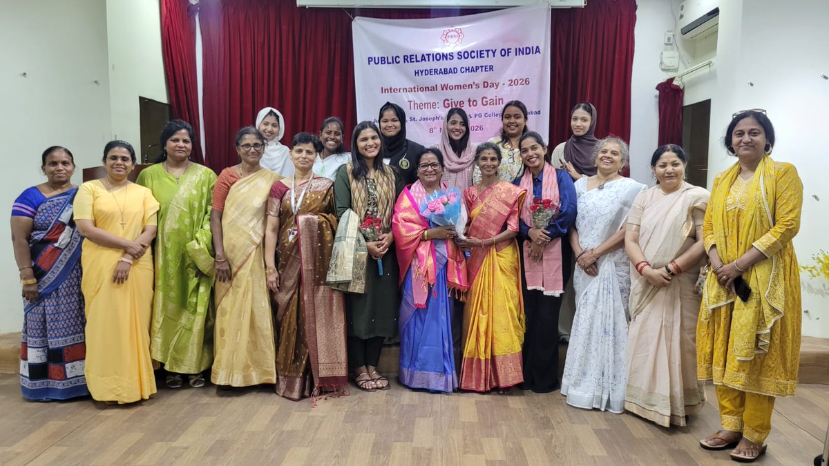 PRSIHyd's tweet photo. #InternationalWomensDay2026 celebrated by @PRSIWomenWing today at St. Joseph's PG &amp; Degree College, Hyderabad https://t.co/L4JDfb0OZM