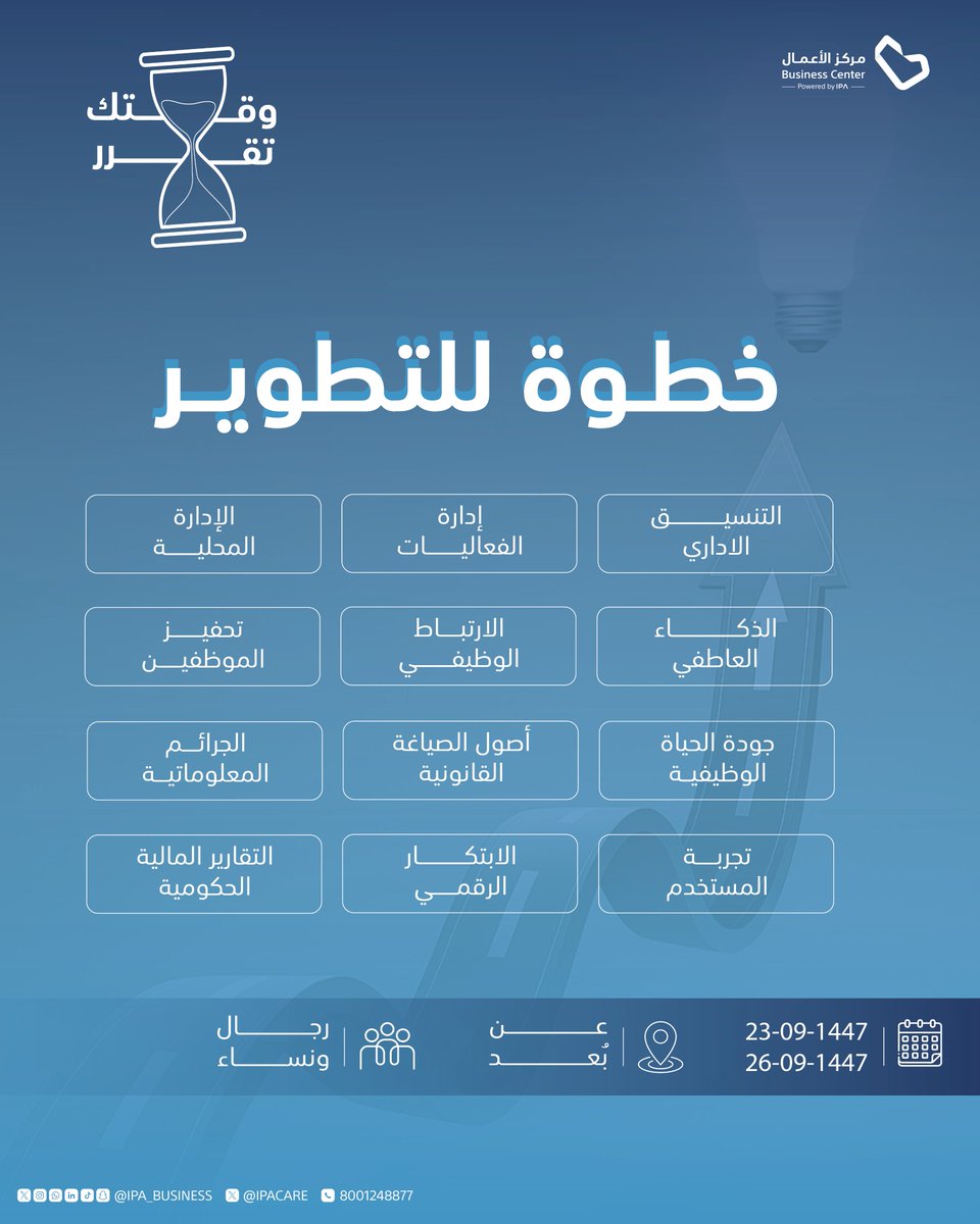 مركز الأعمال|معهد الإدارة العامة tweet media