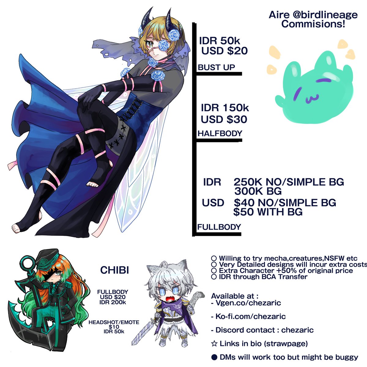birdlineage's tweet photo. [RTs appreciated! 🥹]

Hi!! I'm opening c0mms~ .₍ᐢ. .ᐢ₎.
contact me for more info if you're interested!! https://t.co/TPdyT9Akoa
