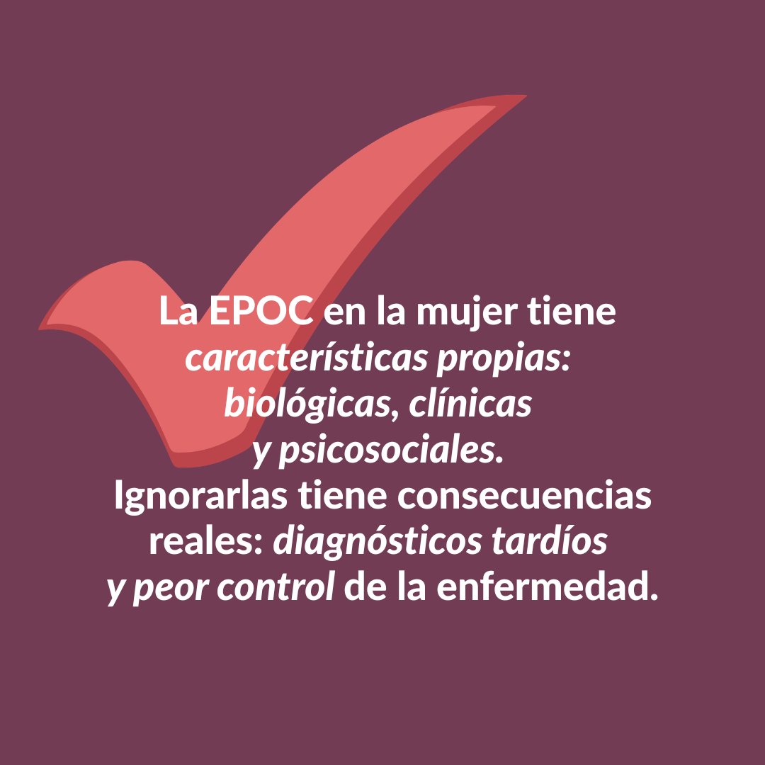 🔴 Desmontando mitos, demostrando hechos.

❌ FALSO
La EPOC es una enfermedad de hombres.

✅ VERDADERO

Durante años, la EPOC se consideró casi exclusiva de los hombres.

Hoy, distintos estudios muestran que la prevalencia y la mortalidad entre mujeres y hombres se están
