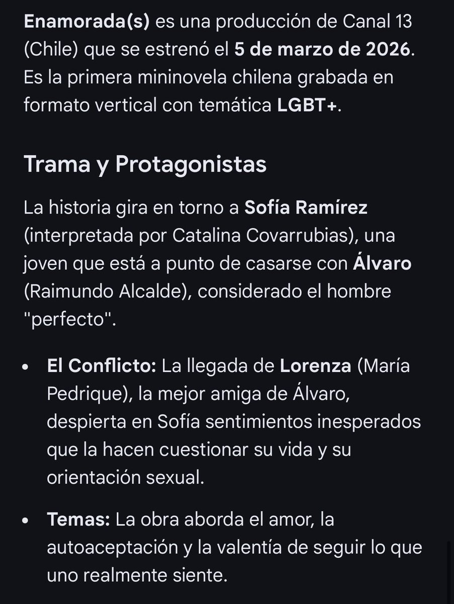 _LaChiquitaBKN's tweet photo. #Enamoradas #Canal13🇨🇱🏳️🌈 https://t.co/JA0kjqhfWS