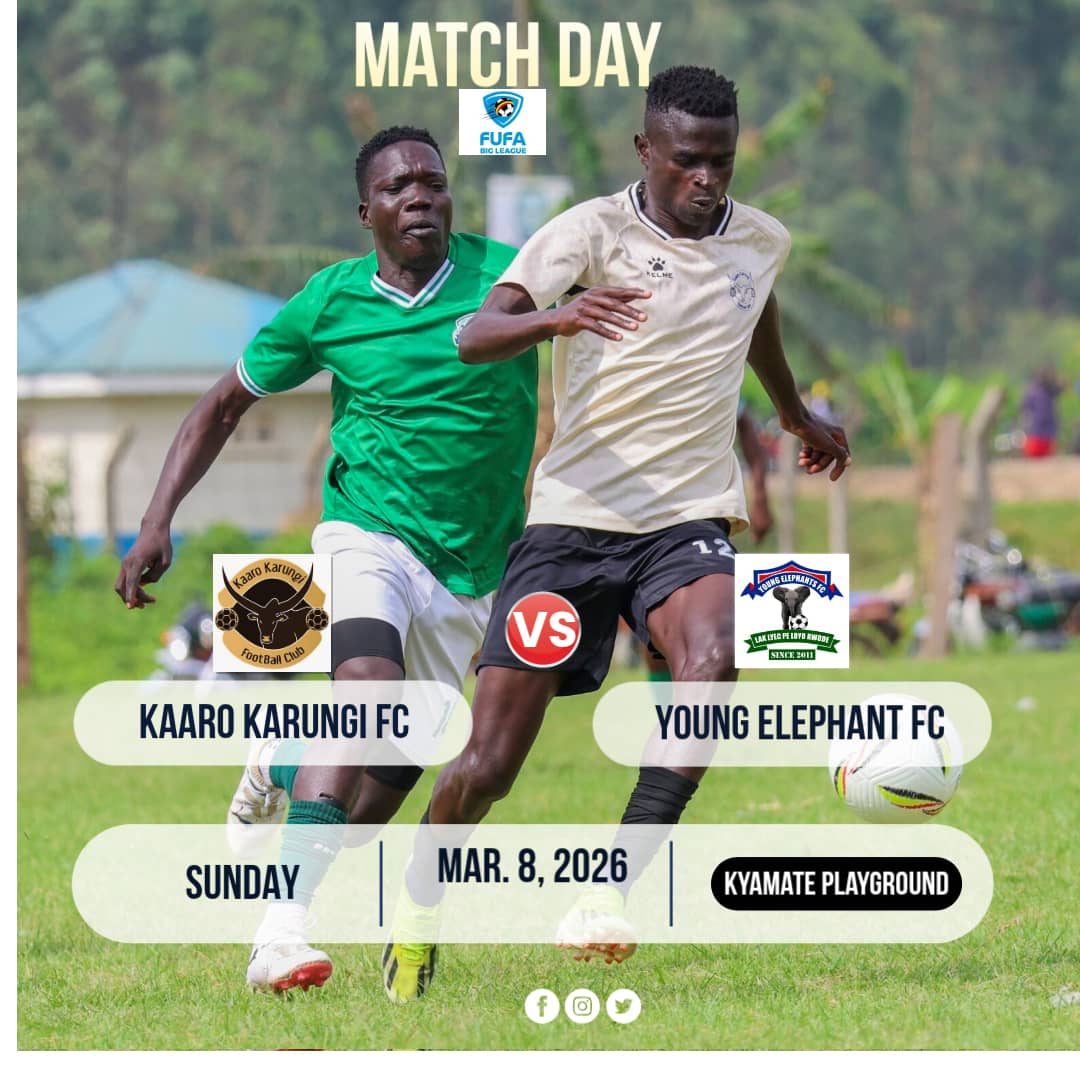 Kaaro_karungiFC's tweet photo. MATCH DAY

🏆 @FUFABigLeague 
🆚 @YoungElephantFC
🏟️ ESTADIO KYAMATE -NTUNGAMO MUNICIPALITY 
🕒 4pm
📆 Sunday 8th.Mar.26 || #KKFC || #KKYE|| #FBL || #ANKOLEBULLS https://t.co/E0IDSxA1qT
