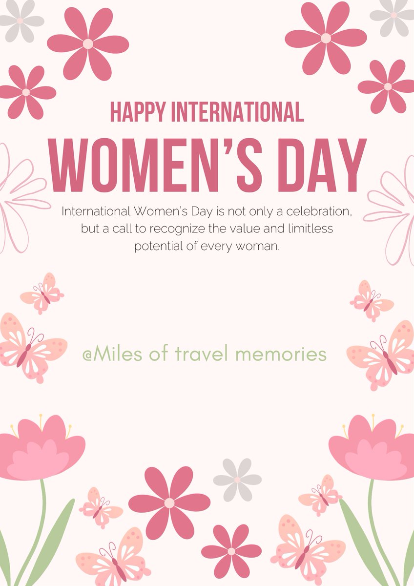 Bhuvana200717's tweet photo. Celebrating the strength, courage, and achievements of women everywhere. Happy Women’s Day! 💐
#Women's Day 
#MilesOfTravelMemories
#Celebration#APtourism
#Trending https://t.co/2FuuX4g2fJ
