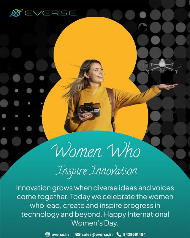 eVerse_in's tweet photo. Women who inspire innovation. 
Innovation grows when diverse voices and ideas come together. Today we celebrate the women who lead, create, and drive progress in technology and beyond.
Happy International Women’s Day! 
#WomensDay #WomenInTech #Innovation #eVerse https://t.co/rWoOpcC5yf