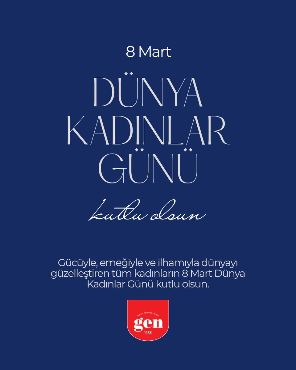 genboya's tweet photo. Gücüyle, emeğiyle ve ilhamıyla dünyayı güzelleştiren tüm kadınların 8 Mart Dünya Kadınlar Günü kutlu olsun. Hayatın her alanında değer üreten, topluma yön veren ve geleceği şekillendiren tüm kadınlara saygı ve teşekkürlerimizle.

#8Mart #DünyaKadınlarGünü #InternationalWomensDay https://t.co/9e9FiIG0qd