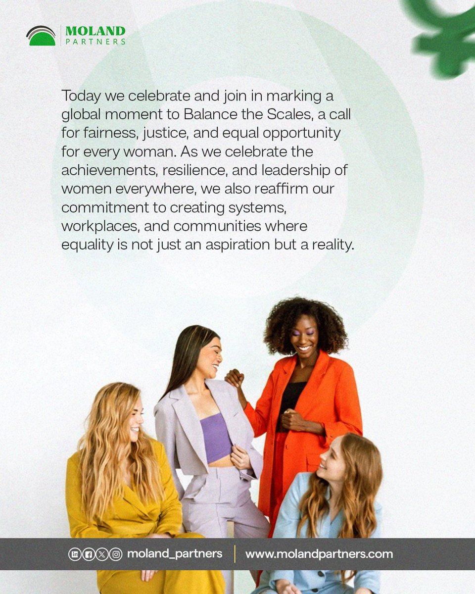 MolandPartners's tweet photo. Balancing the scales means building systems, workplaces, and communities where women can lead, grow, and thrive today and always.

#MolandPartnersNigeria
#MolandPartnersOntario 
#lawyers 
#accountants
#corporateservices
#CorporateLaw
#IWD2026
#BalanceTheScales
#Inclusion https://t.co/23pnR43iAA