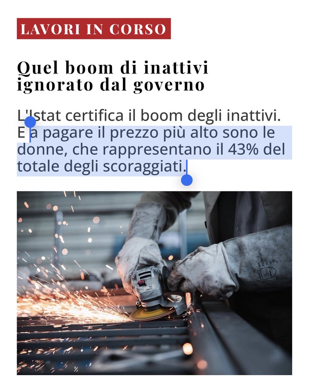ValterRimini's tweet photo. ‼️ Oggi è la #festadelledonne e
non poteva mancare il regalo della premier #Meloni ai veri pilastri delle famiglie. L’ ISTAT certifica il boom degli inattivi e il 43% del totale sono donne.👇
#8Marzo #8Marzo2026 #leiene #GovernoDellaVergogna #disastri #festadelladonna #disoccupazione #lavorofemminile