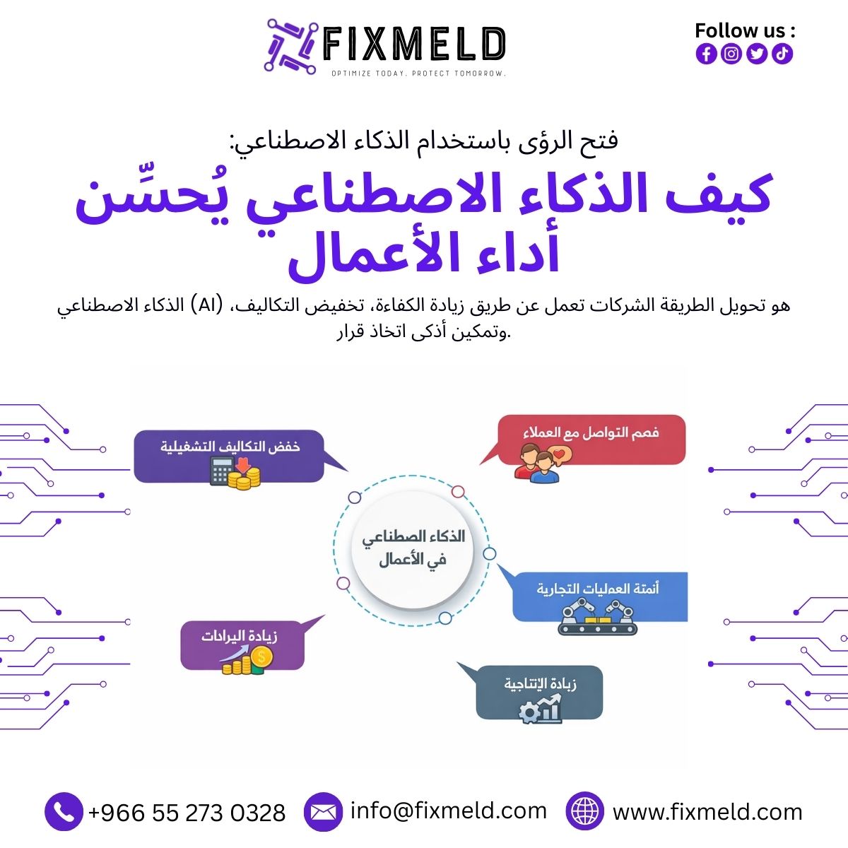 fixmeld's tweet photo. 🚀 AI is transforming the way businesses operate.

From reducing operational costs to improving productivity and automating processes, AI helps companies make smarter decisions and grow faster

📞 +966 55 273 0328
📧 info@fixmeld.com

#ArtificialIntelligence  #BusinessGrowth https://t.co/prVJGOz4mX