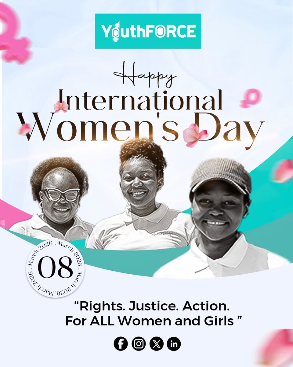 YouthForce9's tweet photo. International #WomensDay is a reminder

The call for Rights. Justice. Action. for ALL women and girls means more than one dialogue or celebration. Real change requires continuous advocacy and collective action

When we give our voices &amp; commitment, we all gain a more just future https://t.co/fnOXdp1kcE