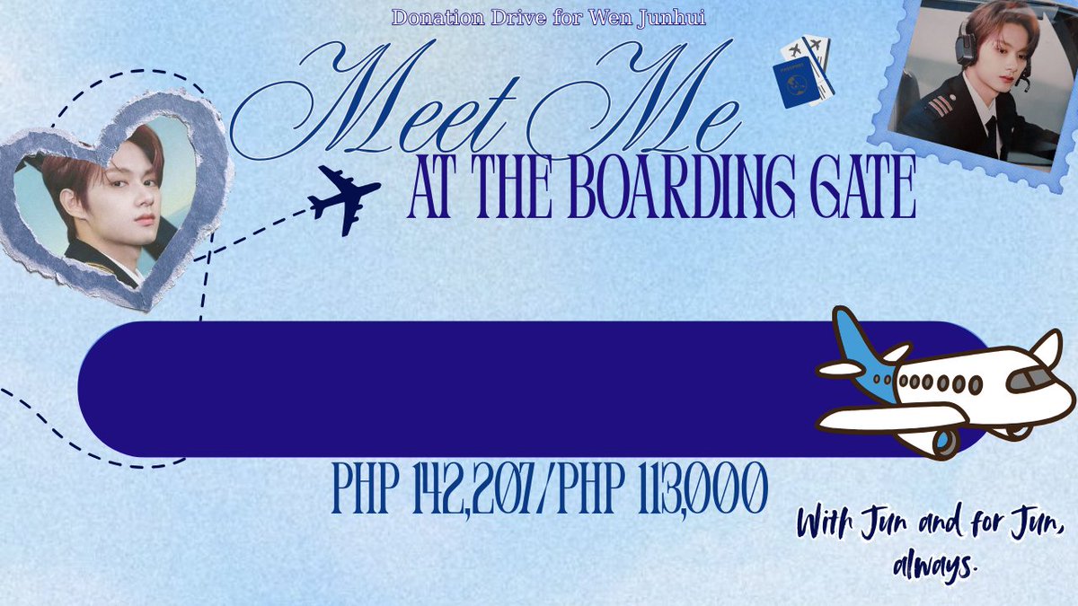 SEE YOU AT THE BOARDING GATE

Through your tremendous support and unwaring love towards this project, Crescent Jun PH would like to formally announce that we have hit our target amount for the aerial banner project for Jun just in time before the payment deadline. 

I would like