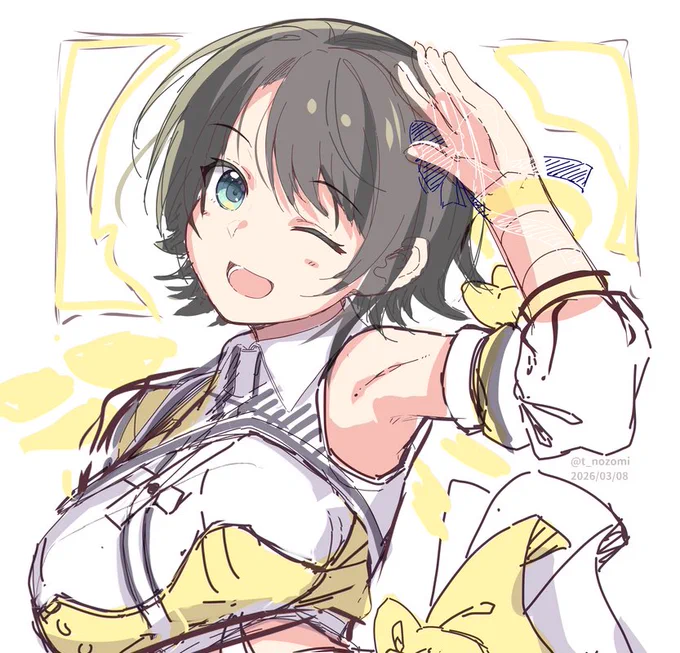 スバルちゃんのラフちらっと。たぶん仕上げるはず...っ