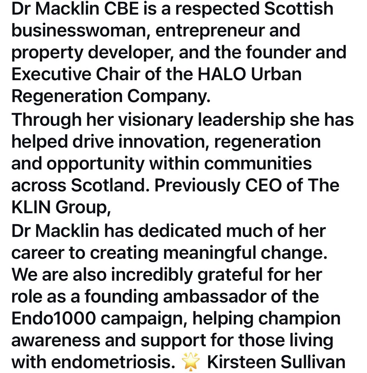 Dr Marie M S Macklin CBE tweet media