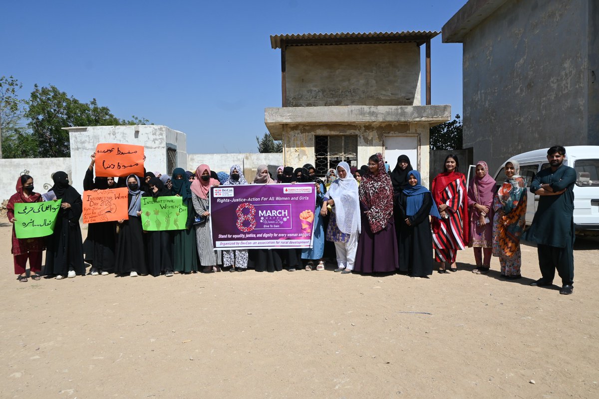 tunio_km's tweet photo. On #InternationalWomensDay 2026, PFF  &amp; DevCon Youth held “Give to Gain – Women Leading Sustainable Change” at Muhammad School, Awami Colony. a total of 50 participants joined a peace walk and 70 plants were distributed to promote women’s leadership in environmental action. 🌱 https://t.co/91t5ASuTmn