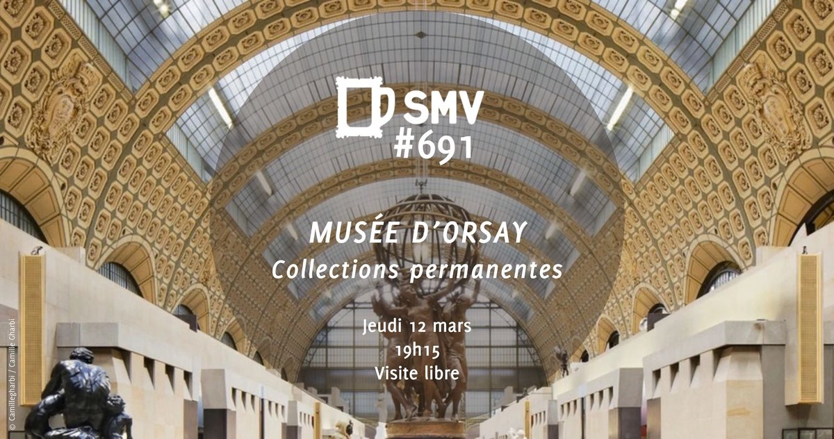 [#SMV691] 📆 #Avosagendas !
👉 Ce Jeudi 12/03 à 19h15, 𝗯𝗮𝗰𝗸 𝘁𝗼 𝗯𝗮𝘀𝗶𝗰𝘀 au <a href="/MuseeOrsay/">Musée d'Orsay</a> au 💙 des collections permanentes !
🤗Retrouvez les pépites qui vous y attendent, de la Danseuse de Degas 💃à l'Ours de Pompon 🐻‍❄️! 
🔎+ d’infos : fb.me/e/8AWqfYmlo
#MuseeOrsay