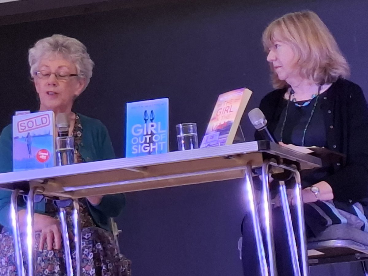 HelenMK7's tweet image. Happy #internationalwomensday Yesterday Ii took part in an excellent IWD  event at Blandford literary Festival. Sue Barrow and I were invited to talk about our novels on #humantrafficking of women and girls.  The Girl in the Van has a #countylines sub plot geni.us/GirlinTheVan