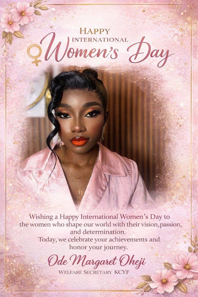 Megjovial's tweet photo. Happy International Women’s Day to every woman, you’re seen and valued🥰💖💯
#InternationalWomensDay2026 
#WomensDay2026 https://t.co/6Zi69dQPCI
