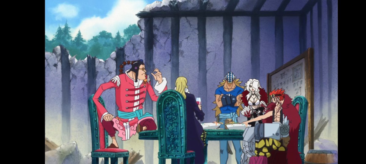 PUNK_R0SHOUS's tweet photo. DYK- Kid had a crew member that is invisible all the time on these scenes? She's a former secretary of his named Croixphyrinx Mystyria aka Styria!! Oda released on how she looks like on these scenes👀

#ONEPIECE #eustasskid #kiddpirates https://t.co/hmlSWbCCm9