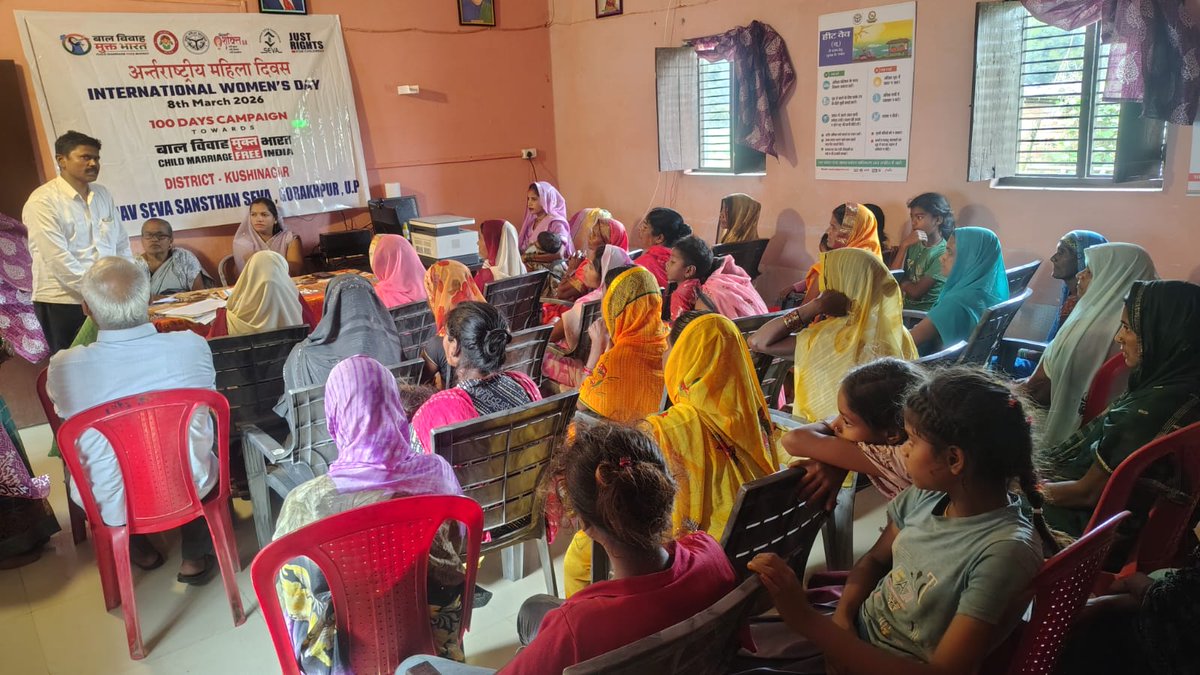mssseva's tweet photo. 08 मार्च #InternationalWomensDay पर MSS ने गोरखपुर, कुशीनगर व सिद्धार्थनगर में ग्राम प्रधान, आशा, आंगनवाड़ी, मिशन शक्ति पुलिस व शिक्षकों के साथ बैठक कर बाल विवाह के खात्मे पर चर्चा की। सभी ने जागरूकता बढ़ाने और #StopChildMarriage के लिए सामूहिक शपथ ली। #MSS https://t.co/q4lJCkCBu9