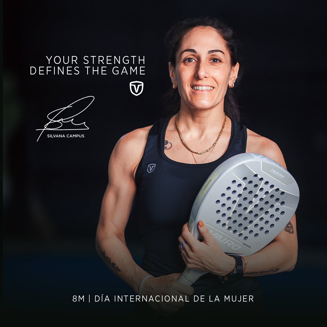 padelvairo's tweet photo. Jugadora. Guerrera. Líder.
Silvana Campus es un ícono del pádel femenino, marcando el paso y elevando el estándar del juego con su presencia y actitud. La excelencia misma en el deporte.
Hoy celebramos su grandiosidad, y la de todas las jugadoras y deportistas🤍
#8M #VairoTeam https://t.co/ngi11w1dA4