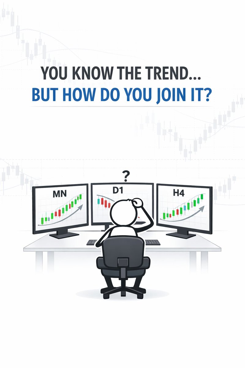 STUDY: AFTER BUILDING YOUR BIAS, WHAT NEXT?📚

You open the charts
The first thing is to build your directional bias from Monthly to the 4hrs

But here’s where most traders get stuck.
You know the trend but you don’t know how to enter it

Follow me as I show you 4 ways to do this