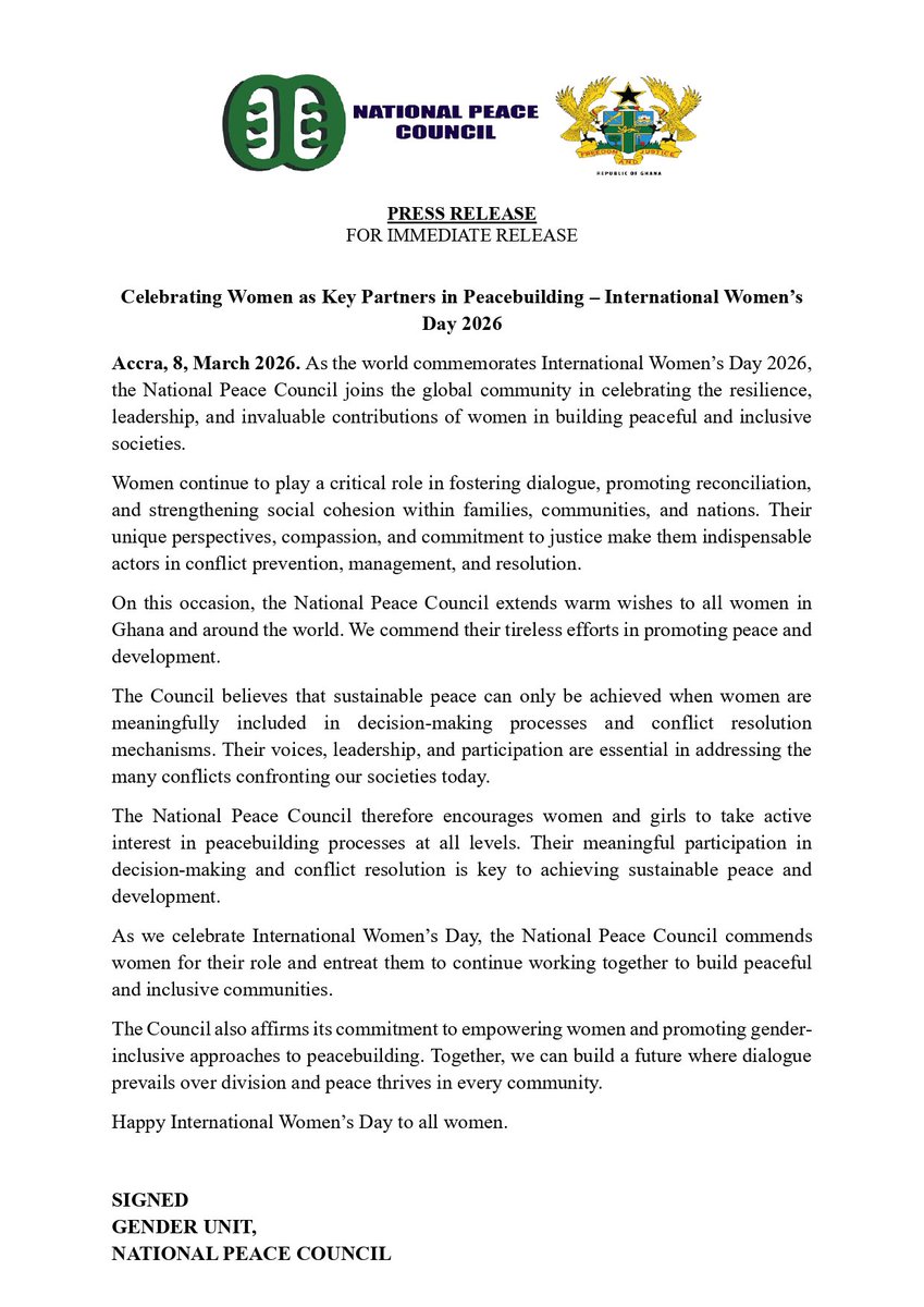 National Peace Council, Ghana tweet media