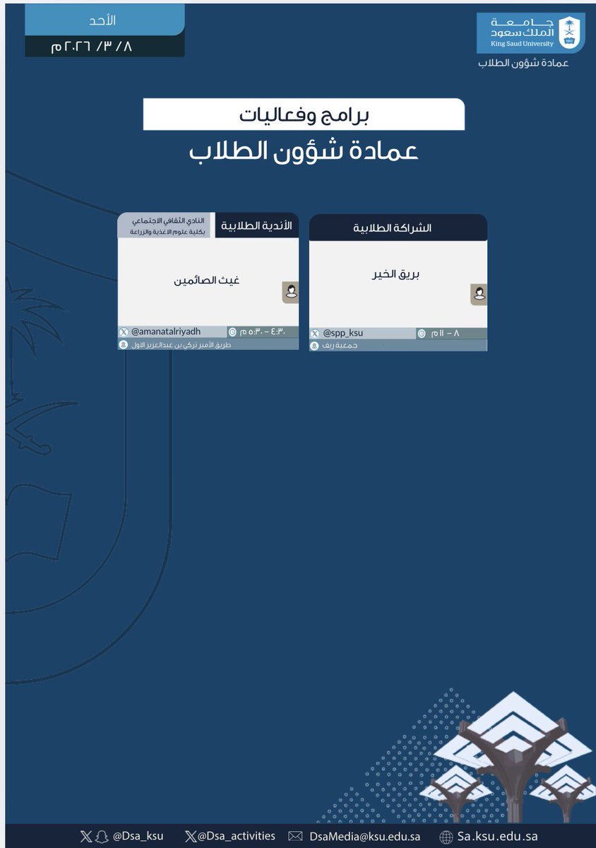 فعاليات وأنشطة جامعة الملك سعود tweet media