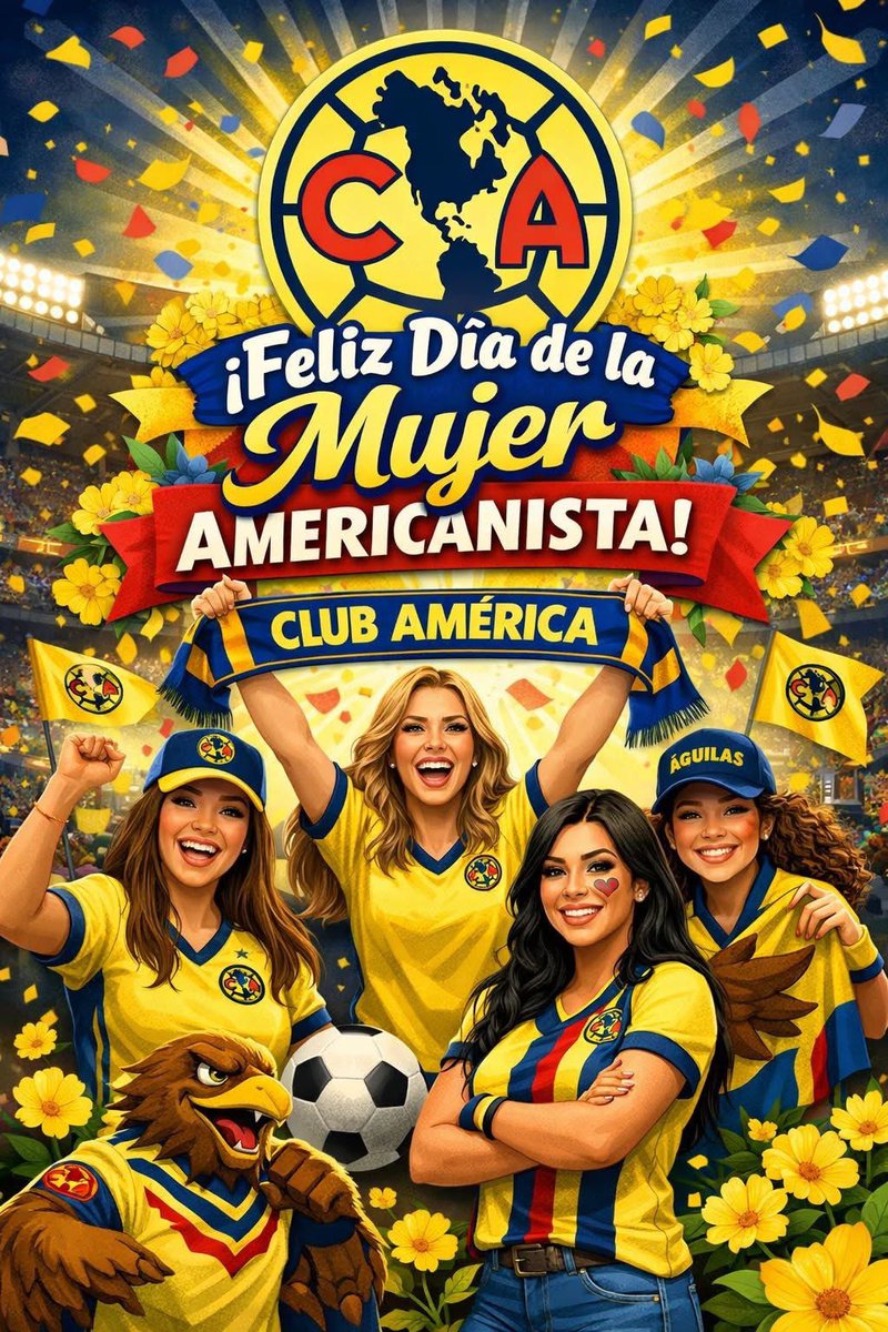 Lily740267091's tweet photo. “Las mujeres más hermosas, fuertes y chingonas le van al América 💛🦅
¡Feliz Día de la Mujer a todas las Americanistas que llevan estos colores con orgullo!”
🎉💛💙🌹💐 https://t.co/oFPSHamdjI