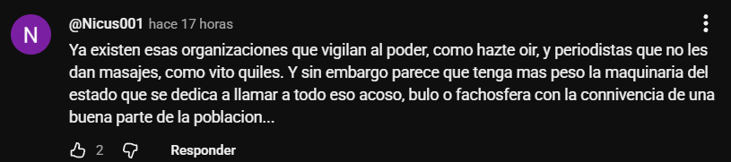 Payesote's tweet photo. "Organizaciones que vigilan al poder, como Hazte Oír" "Periodistas que no les dan masajes, como Vito Quiles" https://t.co/Mu44E1acUJ