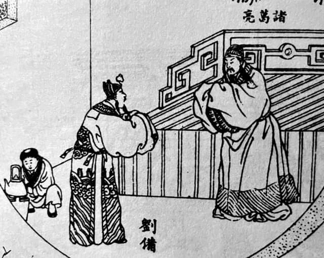 通説では、隠棲する竹中半兵衛を秀吉が「三国志」における三顧の礼で誘ったとされる。この場合、竹中半兵衛が諸葛亮、木下秀吉が劉備、関羽と張飛をそれぞれ蜂須賀小六、前野長康になぞらえているのだという。
#豊臣兄弟 